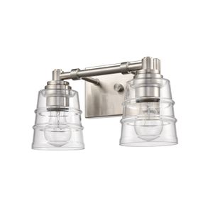 Pulsate 13'' Wide 2-Light Vanity Light - Satin Nickel 3