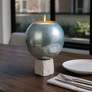 BRAEHAM BLUE CANDLE HOLDER 15 (IN) 12