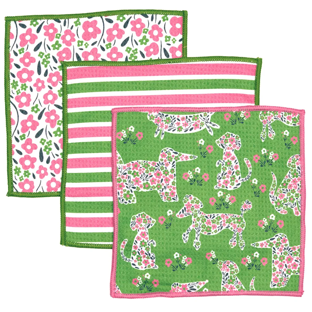 Petals & Paws blu Eco Dish Cloth (Set of 3)