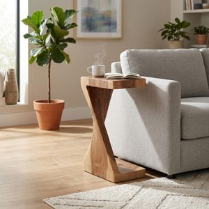 GREERCROSS BROWN TABLE 25 (IN) 11