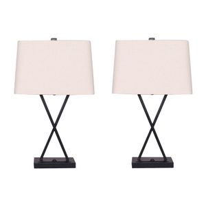LYNNWAY SET OF 2 BLACK LAMPS 25 (IN) 1