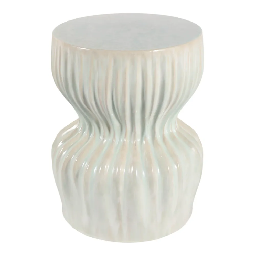 LEONAMILL WHITE GARDEN STOOL 19 (IN)