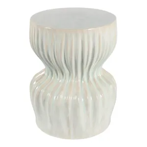 LEONAMILL WHITE GARDEN STOOL 19 (IN) 5