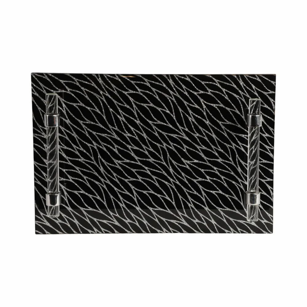 LARKLAND SET OF 2 BLACK TRAY 2 (IN)