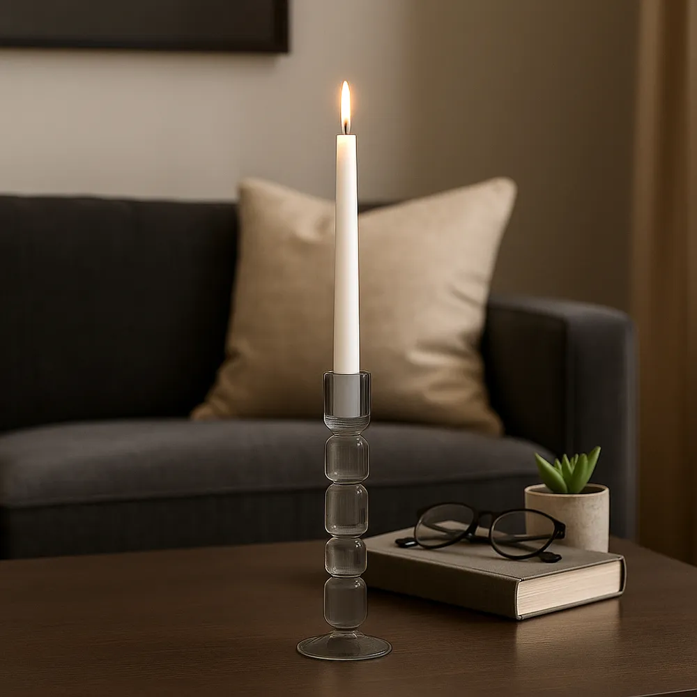 HENDONVALE BLACK CANDLE HOLDER 12 (IN)