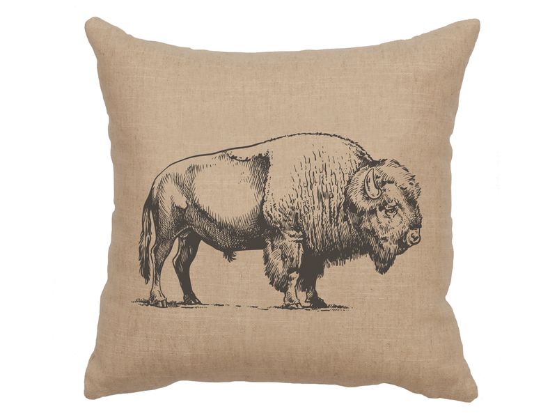 Image Pillow - Buffalo - Linen Natural thumbnail