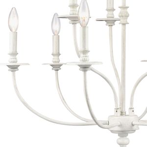 Hartford 29'' Wide 9-Light Chandelier - Farmhouse White 4