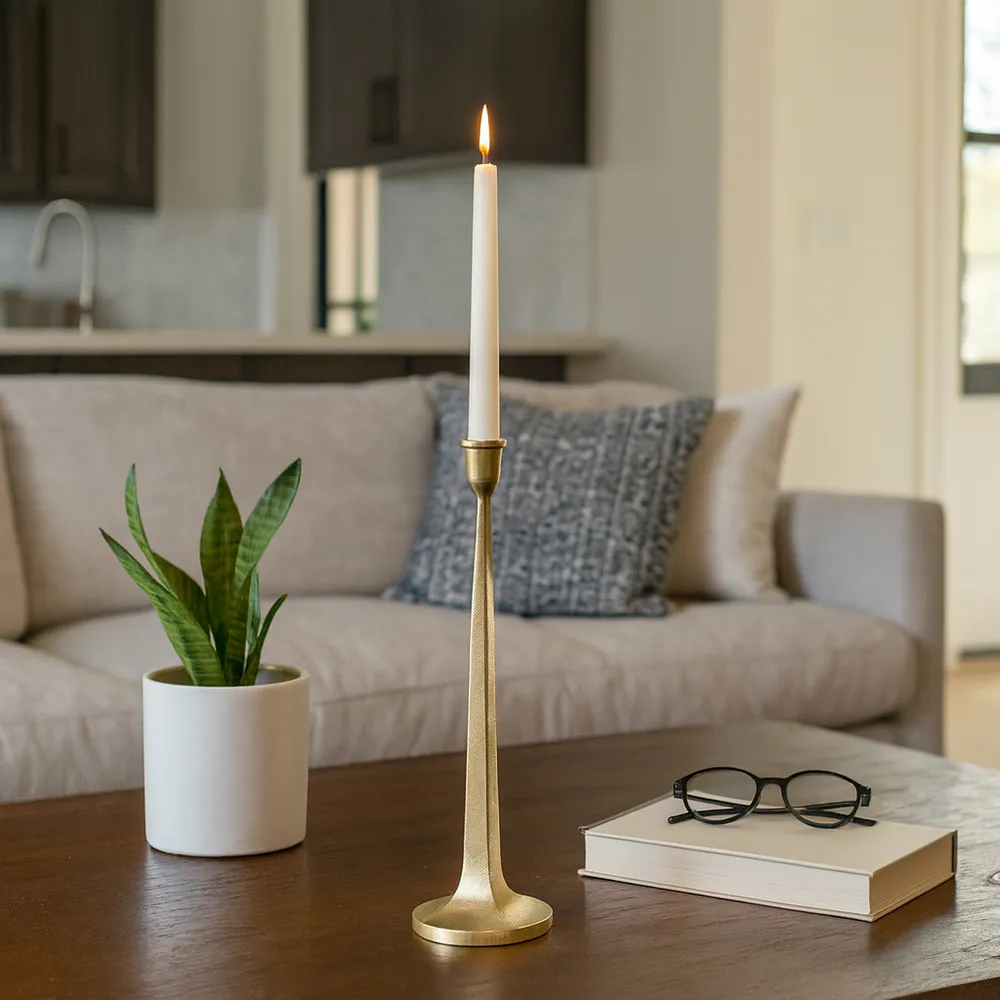 DALELEY GOLD CANDLE HOLDER 13 (IN)