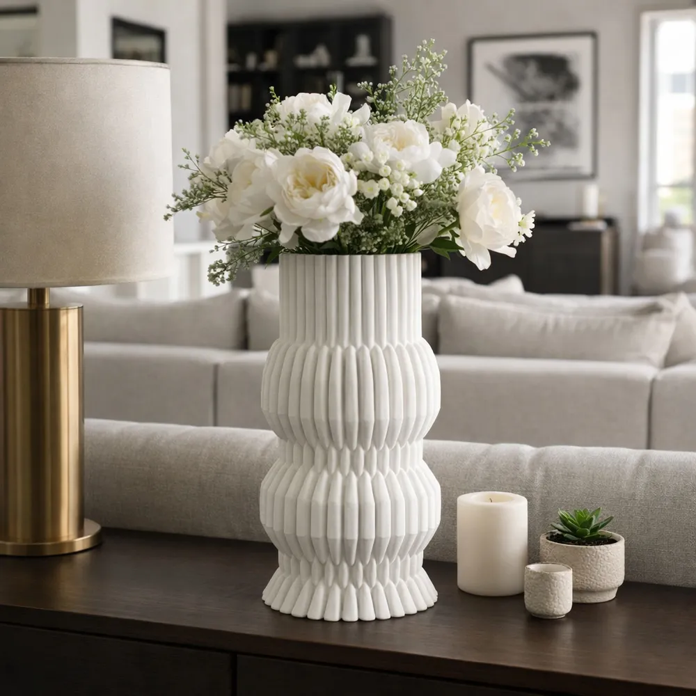 CALTONPORT WHITE VASE 15 (IN)
