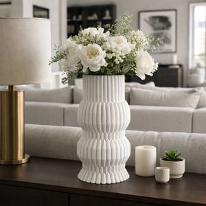 CALTONPORT WHITE VASE 15 (IN) 2
