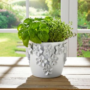 ELWINCROSS WHITE PLANTER 7 (IN) 10