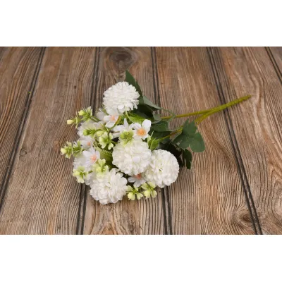 White Crysanthemum Bouquet 14in