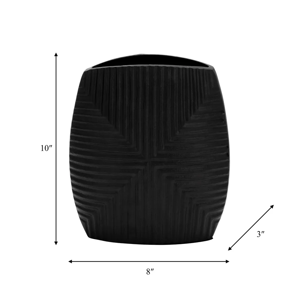 EMMONS BLACK VASE 10 (IN)