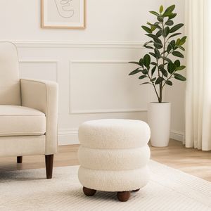 BLAINERIDGE IVORY OTTOMAN 18 (IN) 10