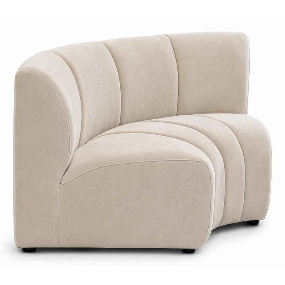 Caspian Concave Sectional Wedge Beige