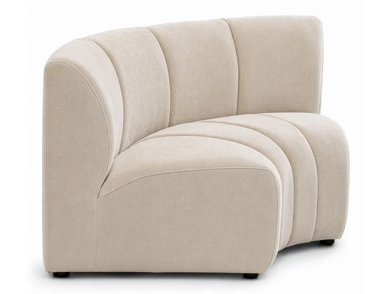 Caspian Concave Sectional Wedge Beige 1