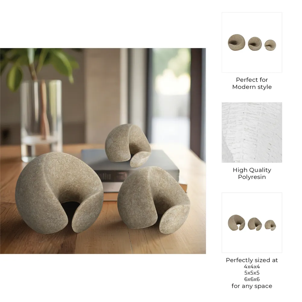 TURNERBROOK SET OF 3 BROWN DECOR 5 (IN)