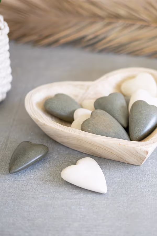 Hand-Carved Wood Heart Bowl