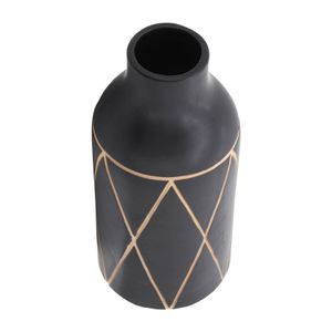 FENTONMOOR BLACK VASE 16 (IN) 6