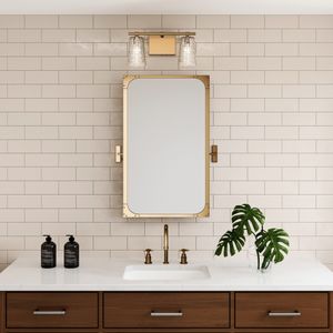 Lightweave 15'' Wide 2-Light Vanity Light - Satin Brass 6