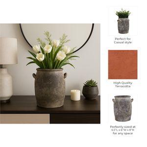 FRAZERCROSS BROWN VASE 8 (IN) 11