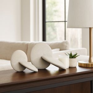 EVERTONSTONE SET OF 2 WHITE DECOR 8 (IN) 2