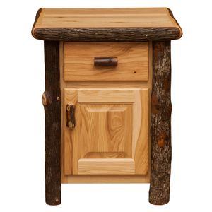 Hickory Log Enclosed End Table - Cinnamon 4