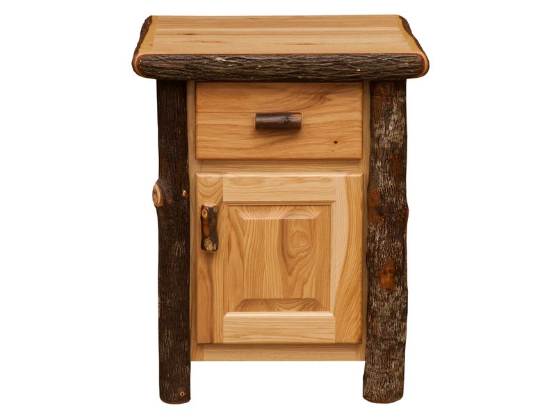Hickory Log Enclosed End Table - Cinnamon 4