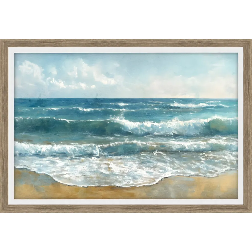 Gel Print with a White Liner in a Wood Natural Frame