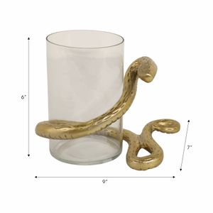 HARPERRIDGE GOLD CANDLE HOLDER 6 (IN) 9