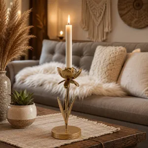 CALOAK GOLD CANDLE HOLDER 10 (IN) 2