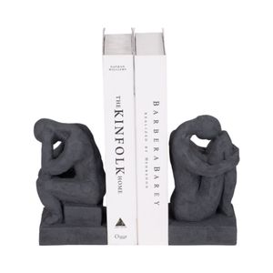 WILSONWORTH SET OF 2 BLACK BOOKENDS 7 (IN) 3