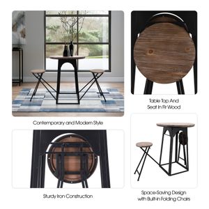 BURGESSFIELD BROWN TABLE 41 (IN) 8