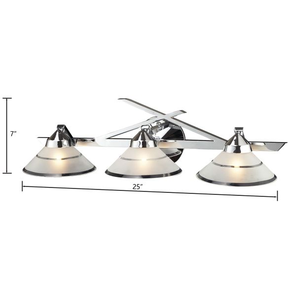 Refraction 25'' Wide 3-Light Vanity Light - Polished Chrome