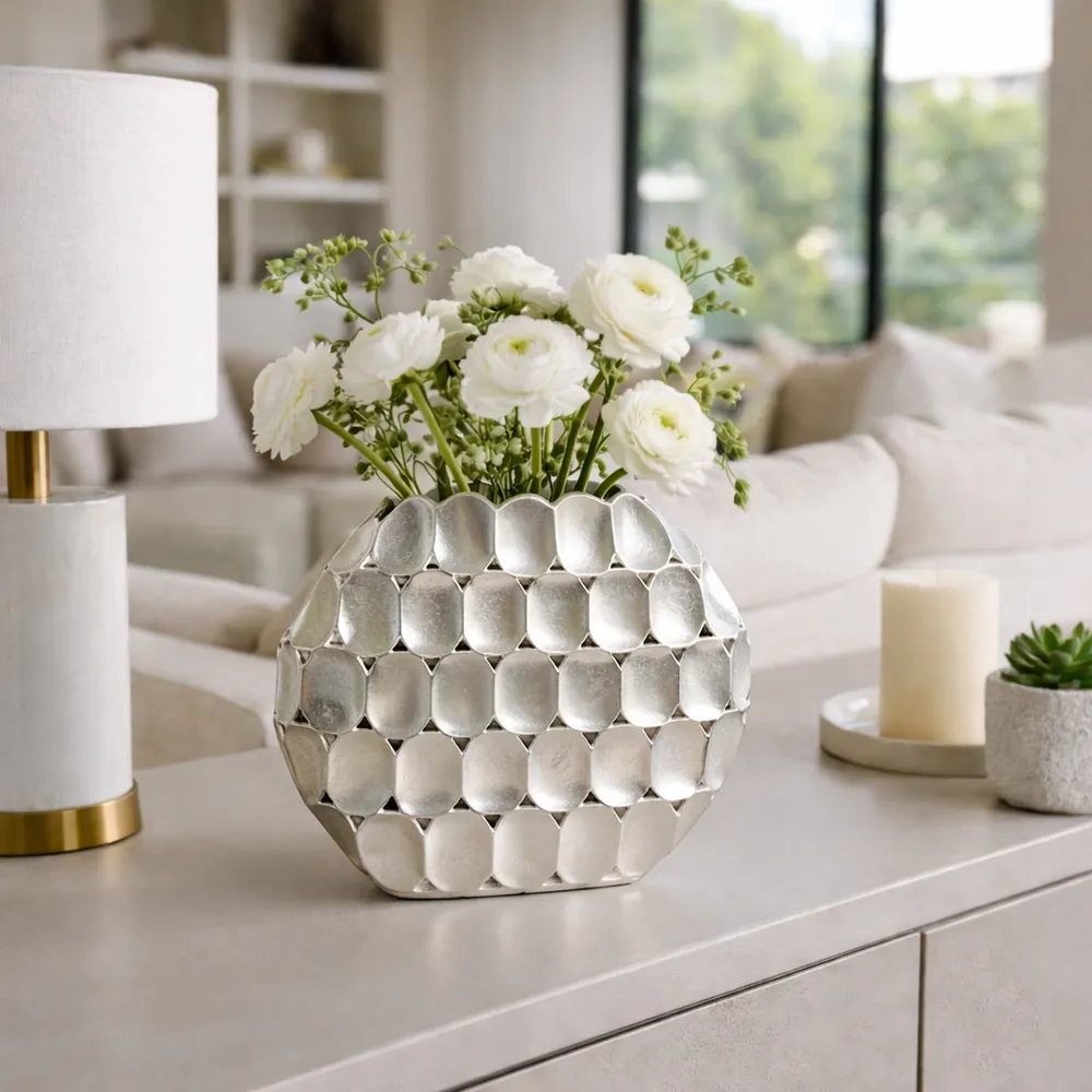 EDWINCREST SILVER VASE 13 (IN)