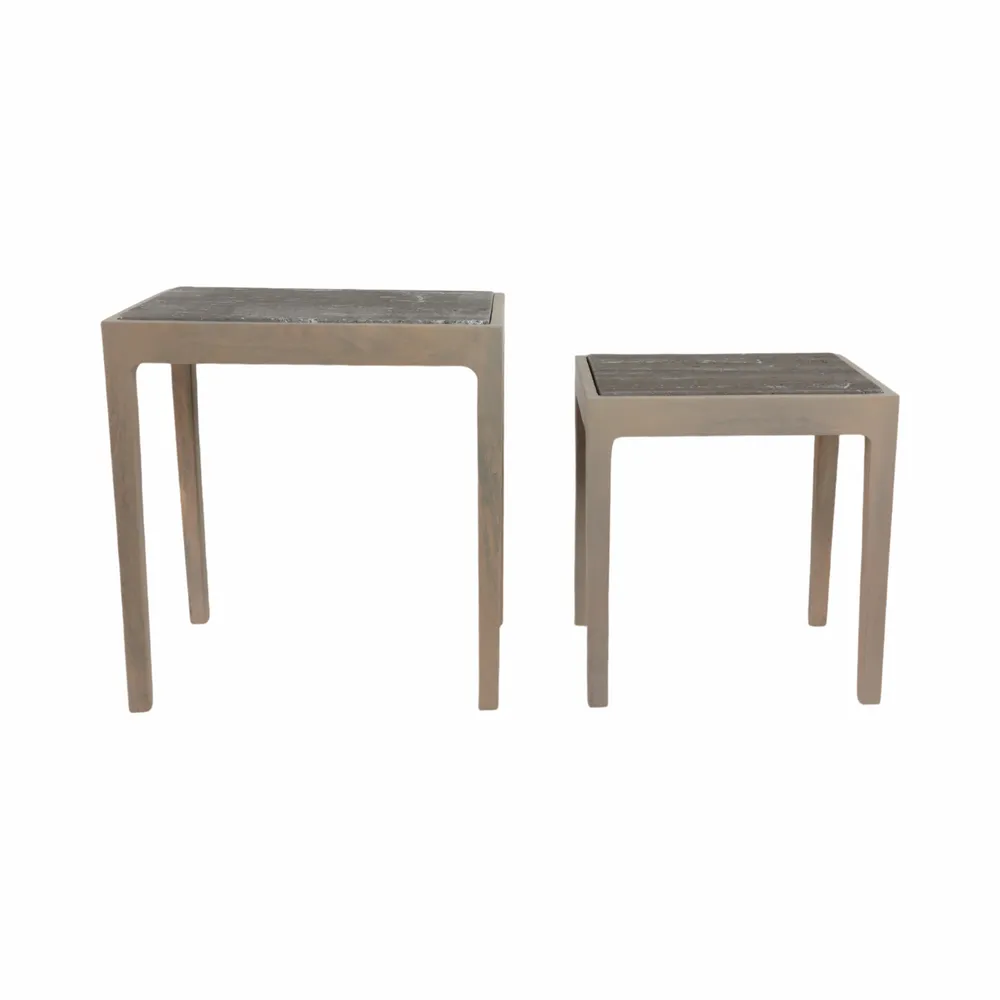 CALDERCROSS SET OF 2 BROWN TABLE 22 (IN)