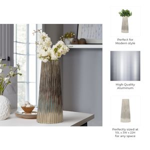 COHENLAKE SILVER VASE 22 (IN) 9