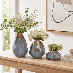 PAXTONWORTH SET OF 3 BROWN VASES 9 (IN) 2