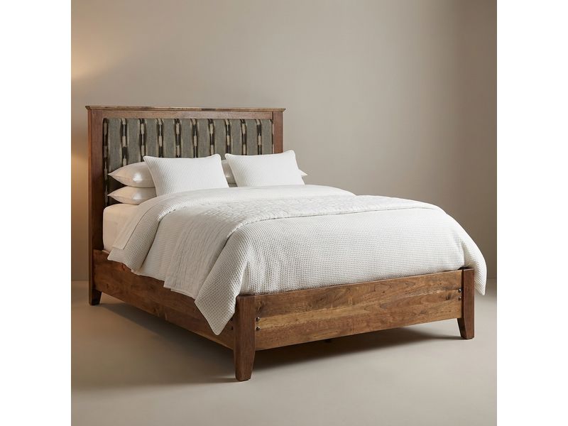 Heartland Upholstered Panel Bed with Rail System - Single - Leather 1