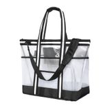 PREMIUM COATED MESH XL BEACH BAG - TURQ 1