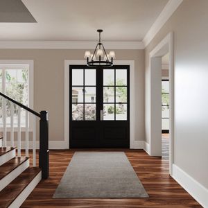Rydell 24.5'' Wide 5-Light Chandelier - Matte Black and Parchment 7