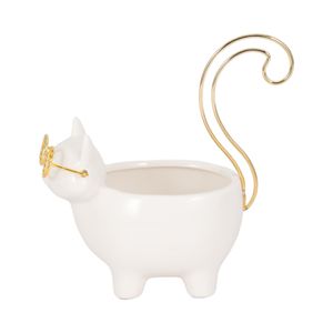 CARLINOAK WHITE TRINKET DISH 6 (IN) 4