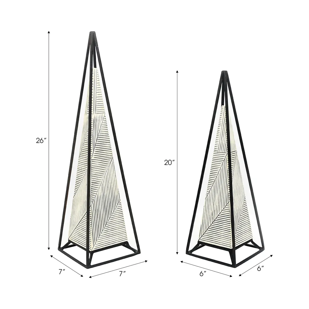 CLARACROSS SET OF 2 BLACK DECOR 26 (IN)