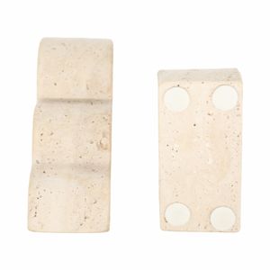 GLASTONHAVEN SET OF 2 TAN BOOKENDS 6 (IN) 7