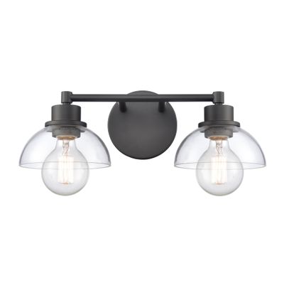 Julian 16″ Wide 2-Light Vanity Light - Matte Black