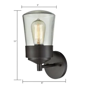 Mullen Gate 11'' High 1-Light Outdoor Sconce - Oil Rubbed Bronze 2