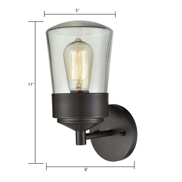 Mullen Gate 11'' High 1-Light Outdoor Sconce - Oil Rubbed Bronze