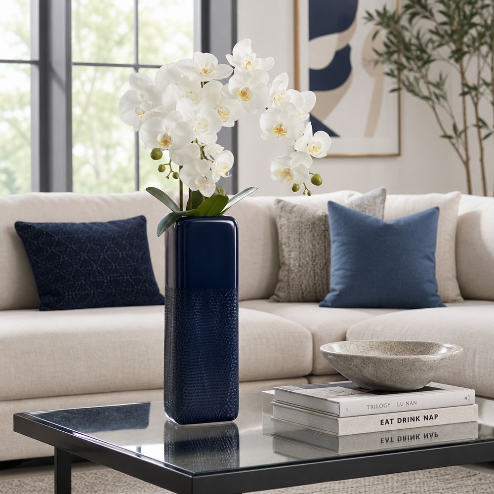 BECKHAVEN BLUE VASE 18 (IN)