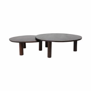 FORRESTBROOK SET OF 2 BROWN COFFEE TABLES 16 (IN) 5