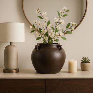 HARLEMRUN BROWN VASE 14 (IN) 12